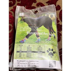 NWT Waterproof Pet Socks, leopard print dog booties, dog socks